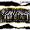 Glam Torn Glitter Edges