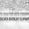 Glam Silver Diamond Drip