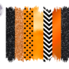 Halloween Orange and Black Brush Strokes