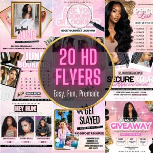 Beauty Canva DIY Flyer Bundle for small businesses