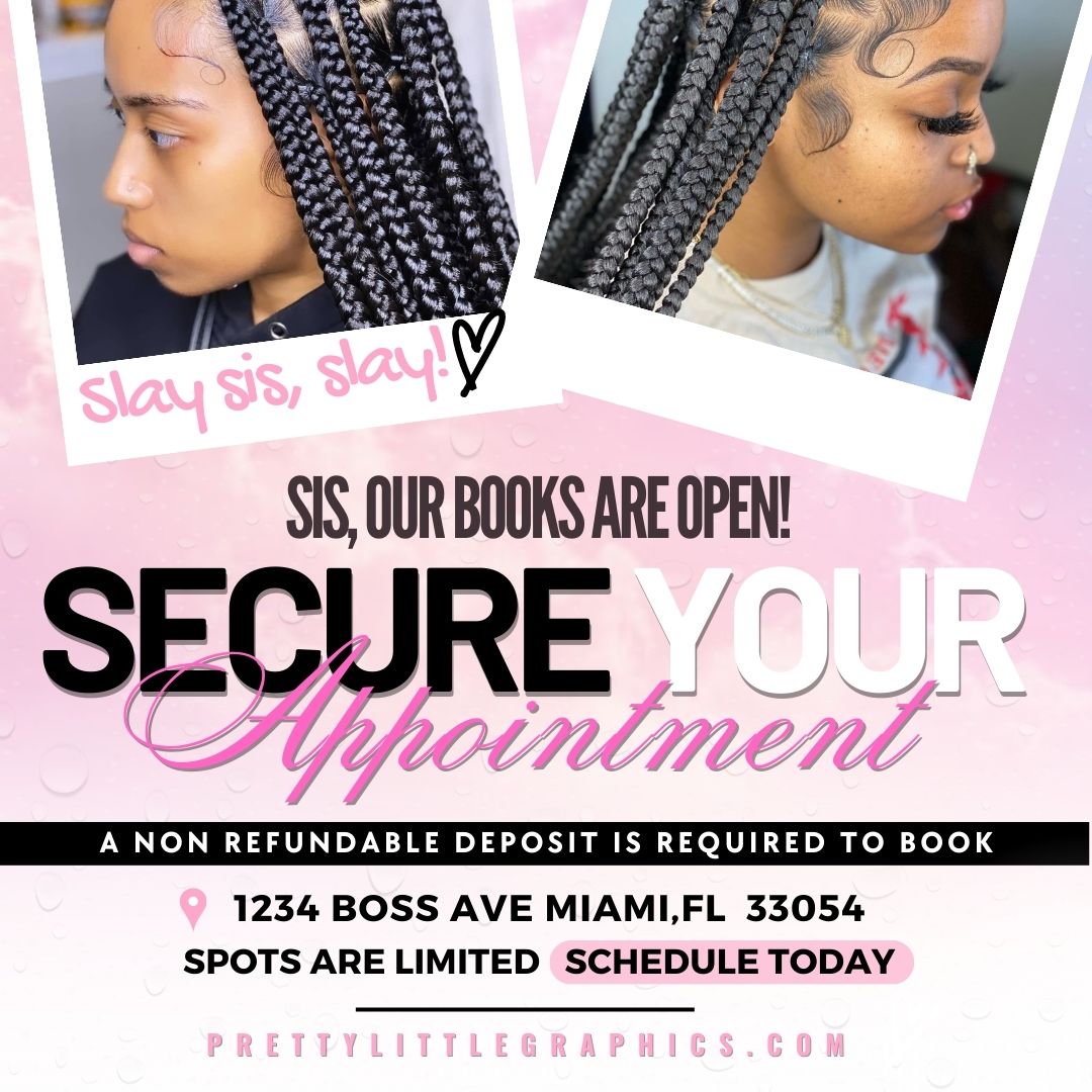 Premade DIY Book your appointment beauty flyer for small business