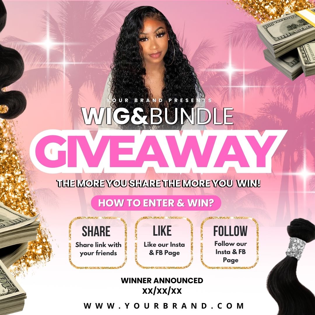 Premade DIY Giveaway and Raffle for black woman business - etsy