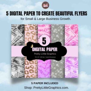 5 Glam Digital Paper Bundle