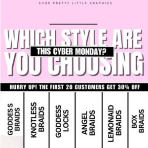 DIY Cyber Monday Sales Flyer for Hair Business