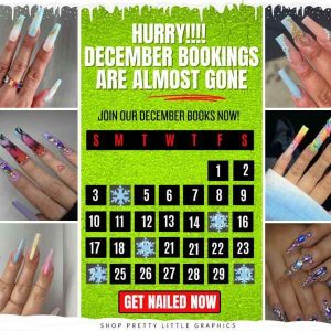 DIY Booking Xmas Flyer for Nails