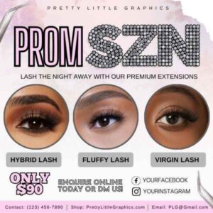 DIY lash Price List Flyer